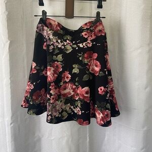Doublju Floral Skater Mini Skirt - M